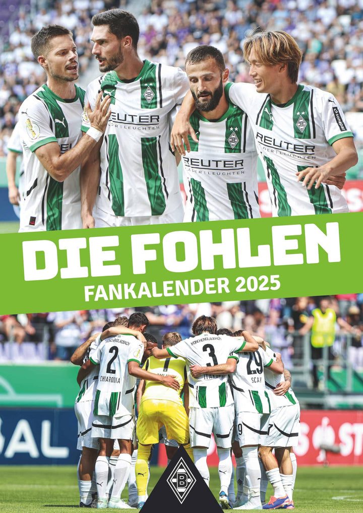 N NEUMANNVERLAGE - Borussia Mönchengladbach 2025 Wandkalender, 29x42cm, Fussball-Kalender mit Motive