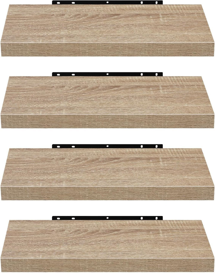 EUGAD Wandregal, Regal Wand 4er Set, Wandboard für Wohnzimmer, Küche, Badezimmer, Bücher/DVD/CD/Bild