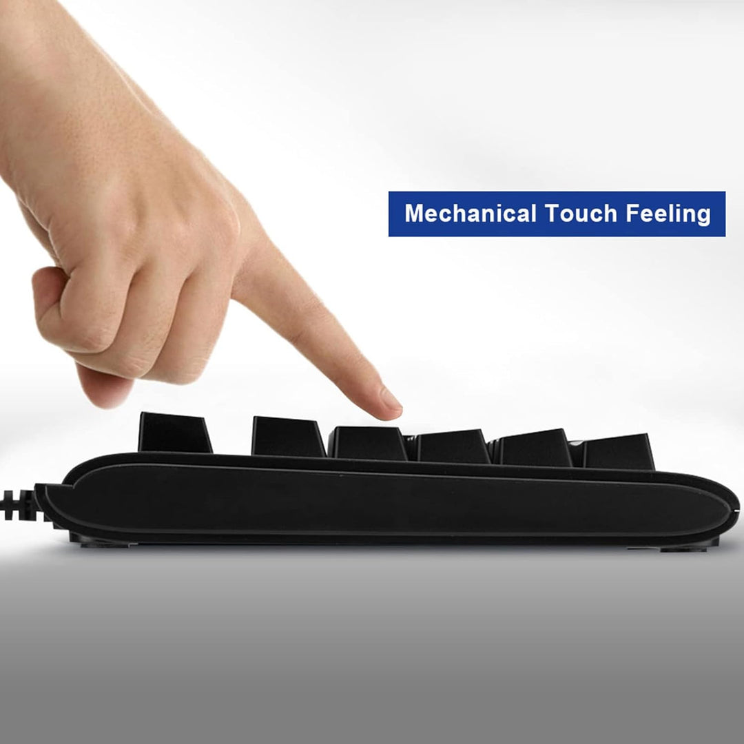 Ouitble USB Numerische Tastatur 19 Taste Tragbare -Nummernpad mit 3 Farben LED -Rückbeleuchtung für