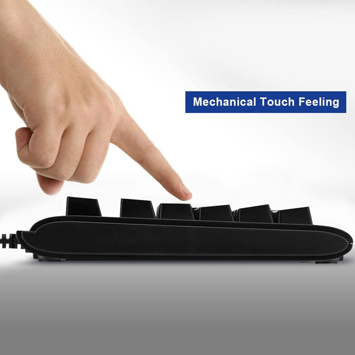 Ouitble USB Numerische Tastatur 19 Taste Tragbare -Nummernpad mit 3 Farben LED -Rückbeleuchtung für