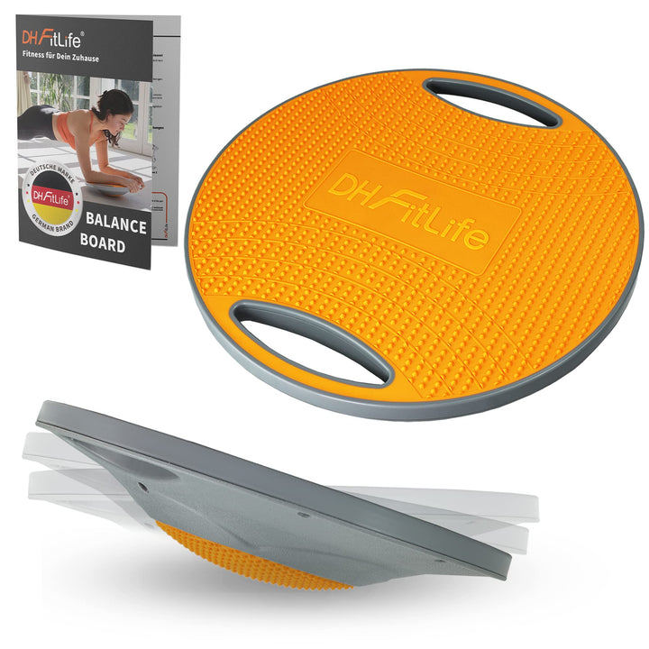 DH FitLife Balance Board, Wackelbrett, Balance Pad mit Griffen, extra gross Ø 42cm, max. 200 KG, Gle