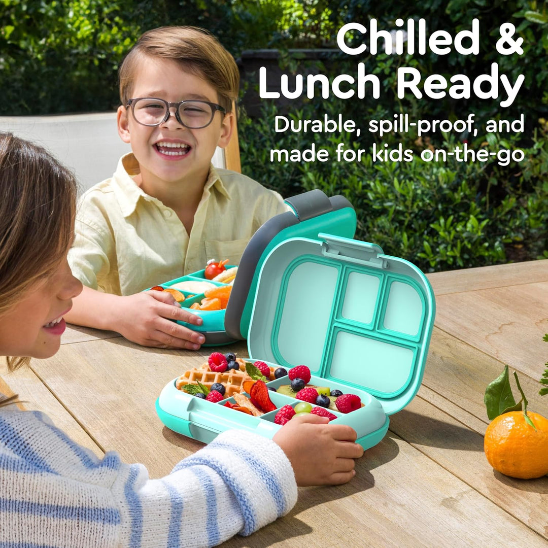 Bentgo® Kids Chill Lunchbox – Bento-Style Lunch-Lösung mit 4 Fächern und herausnehmbarem Eisbeutel f