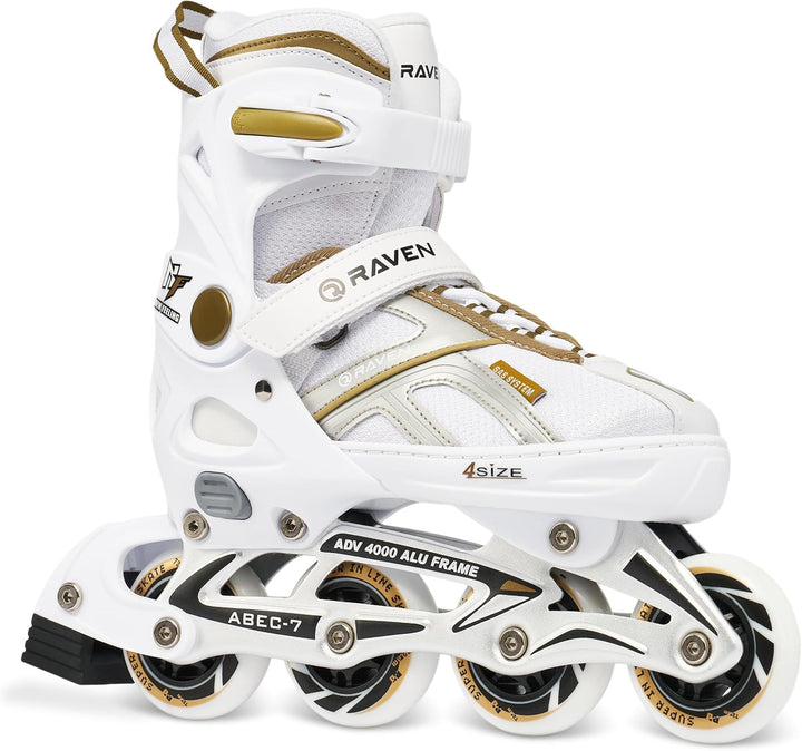 RAVEN Pulse 2in1 Schlittschuhe Inline Skates Inliner für Kinder und Erwachsene verstellbar 37-40 (23