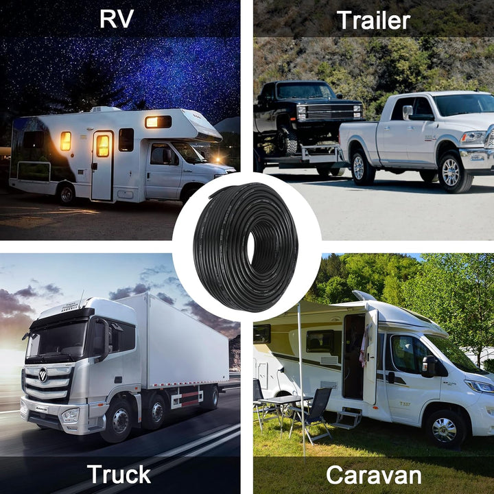 5 x 0,75 mm² 5 Kernanhängerkabel 12 V 24-V Caravan-Kabel Runde, dünnwandiges Elektrokabel für LED-Le