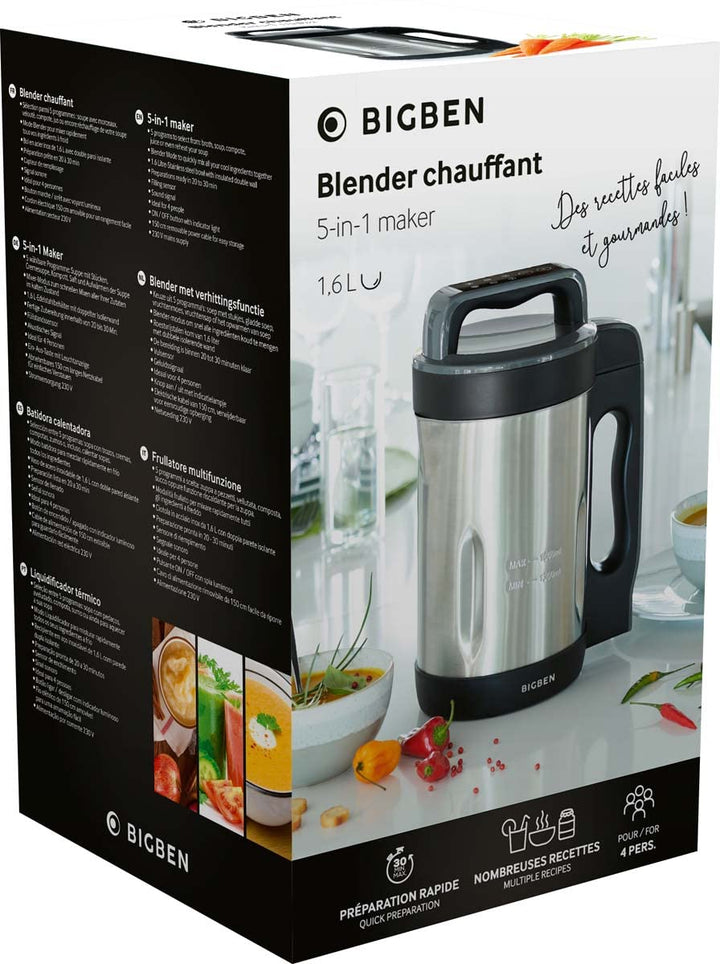 Standmixer, beheizbar, Grau Bigben