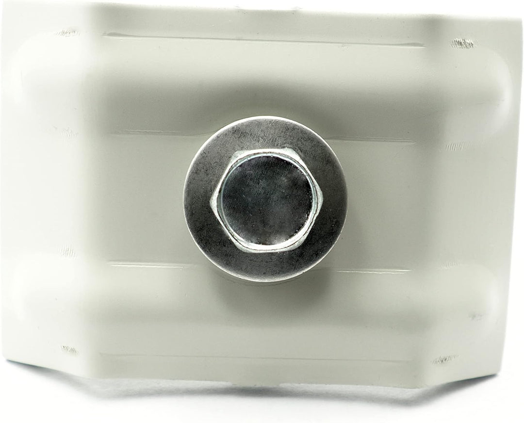 100 Stück Kalotten 33/48 Grauweiss RAL 9002 für Trapezblech Siegmetall S35/207 M35.1/207 TP18 Wellbl