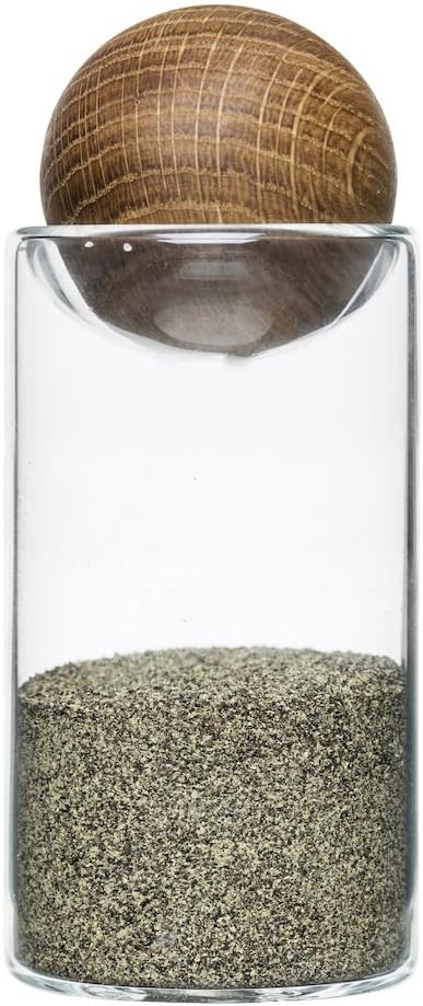 Sagaform Salz-und Pfefferstreuer, Glas, braun/transparent, 4.8x4.8x11.5 cm, 2-Einheiten