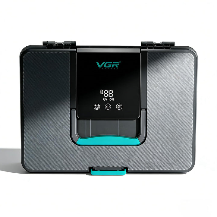 VGR 840 Profi Haarschneidemaschine Set Reinigungsbox Mit Timer-Reinigung | Hochwertige Aufbewahrungs