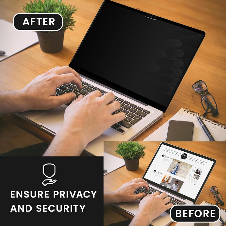 kwmobile Sichtschutzfolie für Apple MacBook Air 13 M4 2025 A3240 Folie - Blickschutzfolie Privacy Sc