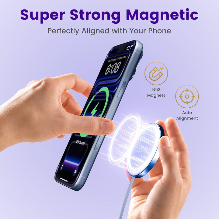 25 W magnetisches kabelloses Ladegerät: Qi2.2 Qi2 Schnellladepad für iPhone 17, 16, 15, 14, 13, 12 P