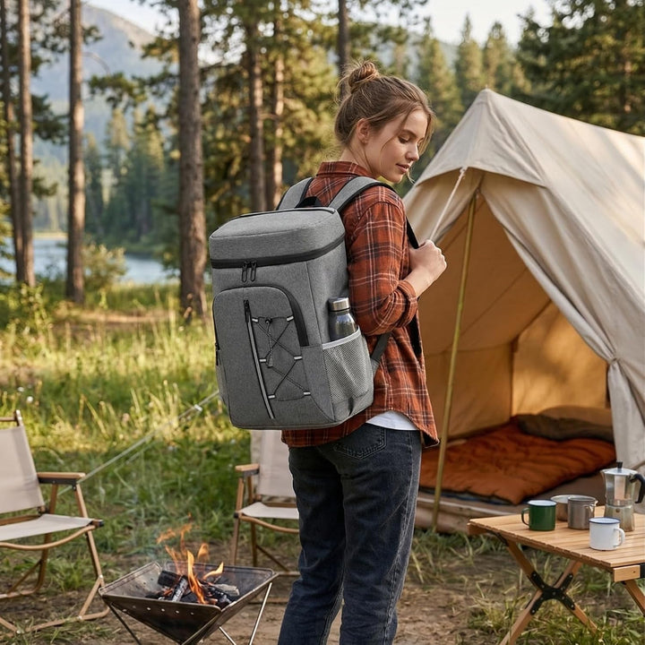 Kühltaschen 28 Liter Picknickrucksäcke mit Flaschenöffner Picknickkorb Wasserdicht Kühlrucksack Isol