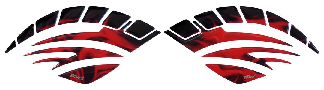 BIKE-label Tankpad Seitentank Motorrad Aufkleber Red Flammen 810010