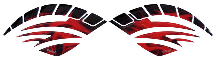 BIKE-label Tankpad Seitentank Motorrad Aufkleber Red Flammen 810010