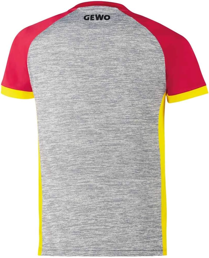 GEWO T-Shirt Fermo S Grau Melange/Rot, S Grau Melange/Rot