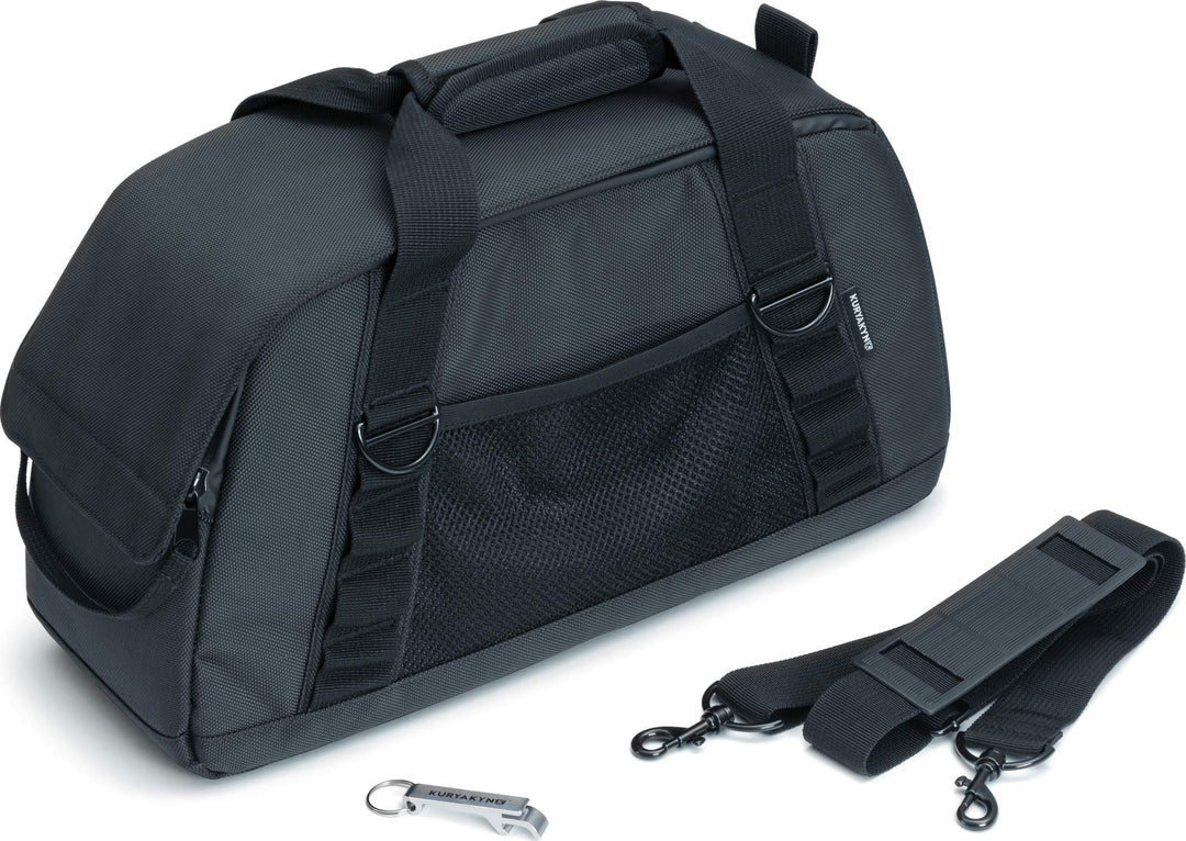 Kuryakyn Motorrad-Satteltasche mit Flaschenöffner, isoliert, für 18 Dosen oder 12 Flaschen, Schwarz,