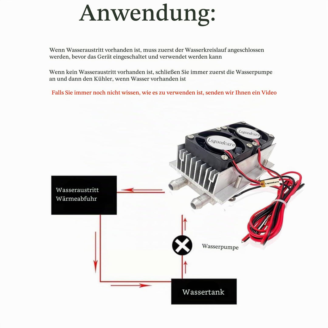 12 V Thermoelektrisches Peltier-Kühlmodul mit Kühlkörper 2 Chips | Lsgoodcare TEC1-12706 Peltier-Hal