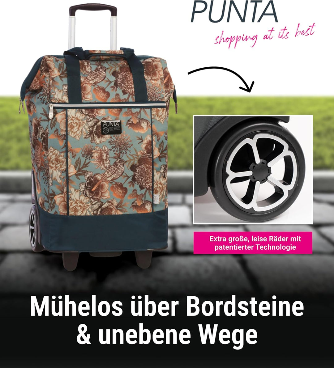 Punta® Einkaufstrolley Big Wheel 40L | grosser & Stabiler Einkaufsroller mit XL-Rädern | leise & lei