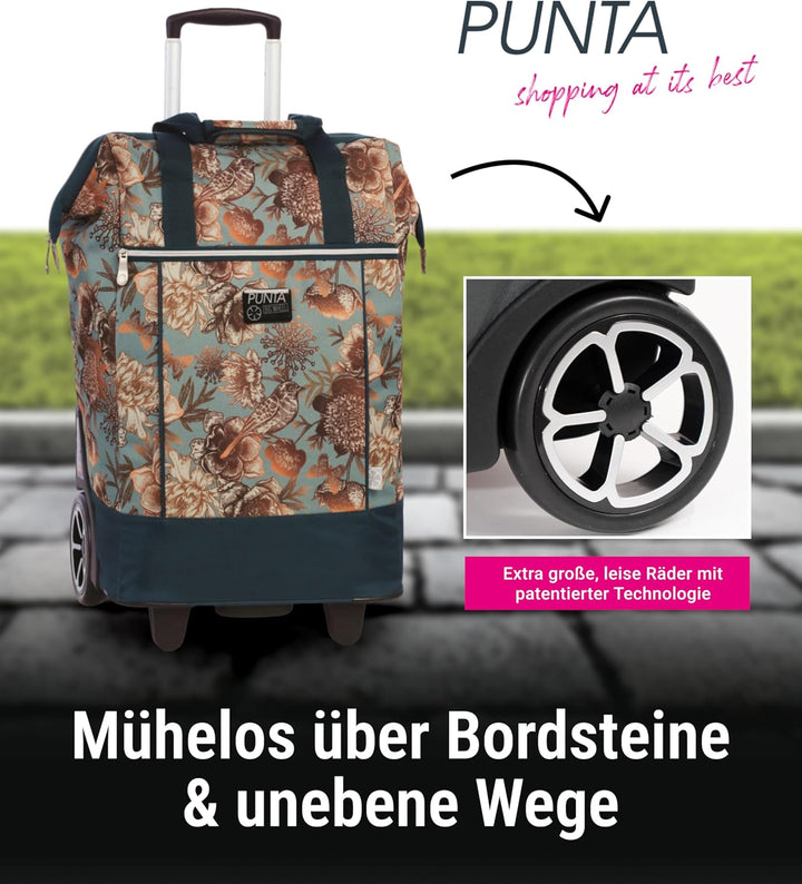 Punta® Einkaufstrolley Big Wheel 40L | grosser & Stabiler Einkaufsroller mit XL-Rädern | leise & lei