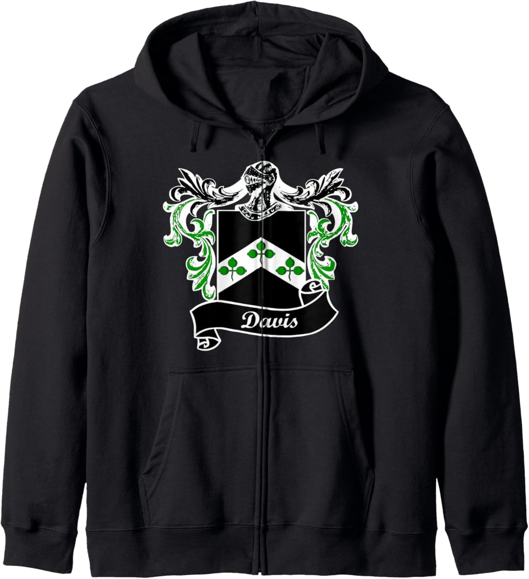 Davis Coat of Arms surname last name family crest Kapuzenjacke