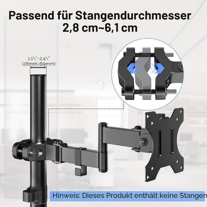 WORLDLIFT Universelle VESA Halterung,für 17"-32" Bildschirme bis zu 8 kg, Neigbar Schwenk Drehbar TV