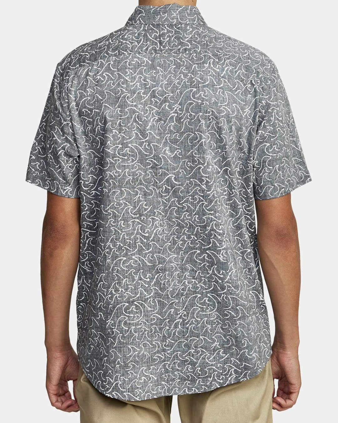 RVCA Herren Hemd Oblow Waves Buttondown, Grösse XL, Schwarz