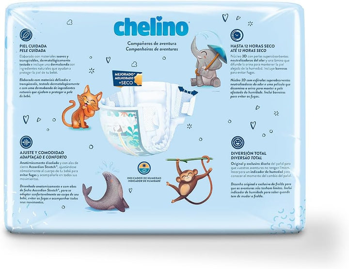 Indas Chelino Fashion & Love Windeln Maxi, Gr. 4 (9-15 kg), ( 6 x 34 Stück )