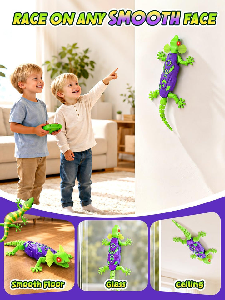 Kssvzz Ferngesteuert Gecko, Dualmodus Fernbedienung Eidechse Roboter, 360° Drehbar Gecko Wandflitzer