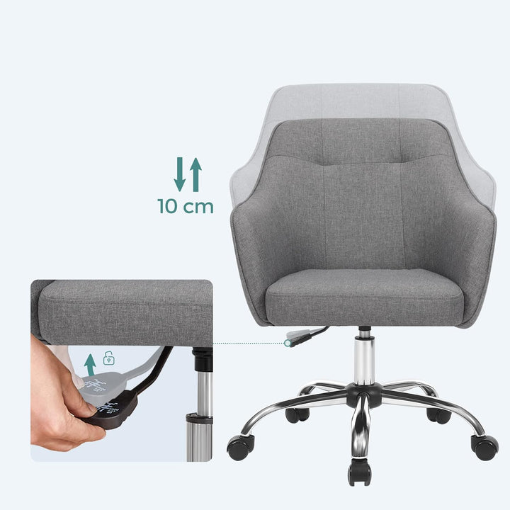 SONGMICS Homeoffice Stuhl, 2er Set, Drehstuhl, Schreibtischstuhl, höhenverstellbar, bis 110 kg belas
