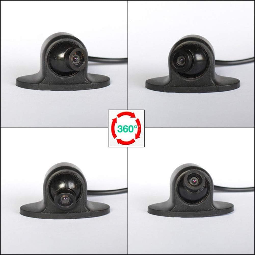 KIMISS 12V Mini-Autokamera, 360 ° Rotationskamera CCD Coms HD Nachtsicht Auto Rückfahrkamera Rückfah