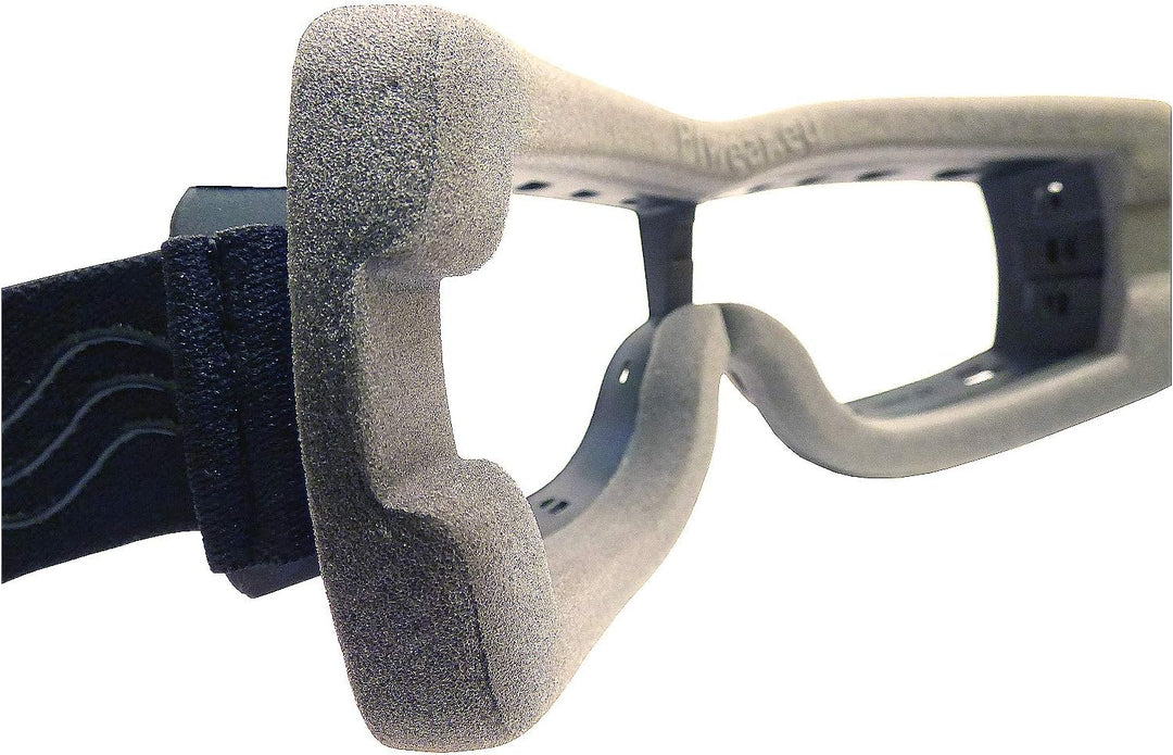 PiWear® Nevada klar Motorradbrille für Brillenträger geeignet Überbrille Brille über Brille für Helm