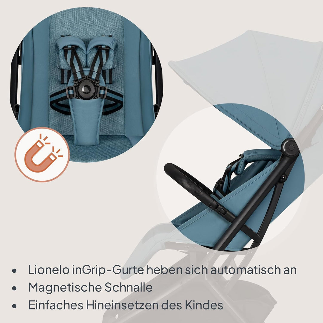 Lionelo Sia Reisebuggy ultraleicht &amp; ultrakompakt faltbar, 5,9 kg, bis 22 kg, 6 Monaten bis 4 Jahre,