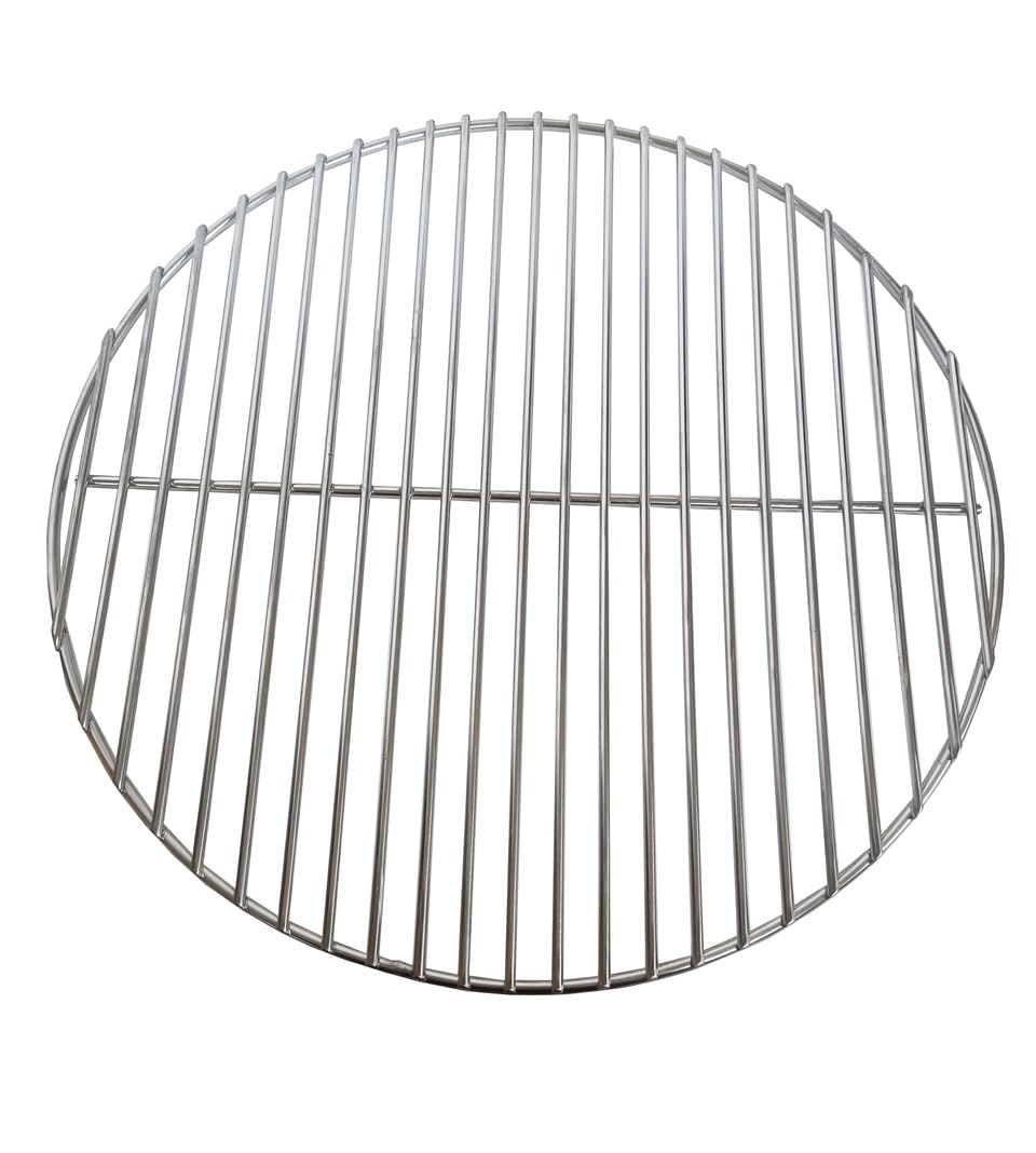 Edelstahl Grillrost rund 45 cm für 47 cm Kugelgrills - Kompatibel mit Weber Original Kettle 47 cm, W