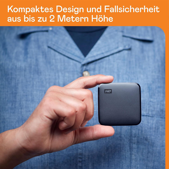 WD Elements™ SE SSD externe SSD 2 TB (USB 3.0-Schnittstelle, Plug-and-Play, 400 MB/s Lesegeschwindig