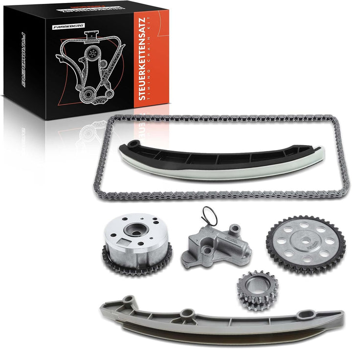 Frankberg Steuerkettensatz Kompatibel mit A1 8X1 A3 8P1 Golf V/VI 1K1 5K1 J-e-t-t-a III/IV 1K2 162 P