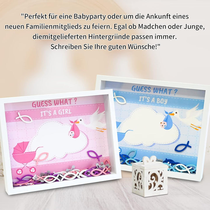 Ulikey 8 in 1 3D Bilderrahmen zum Befüllen, Spardose Personalisiert, Tiefer Rahmen mit Licht und Ple