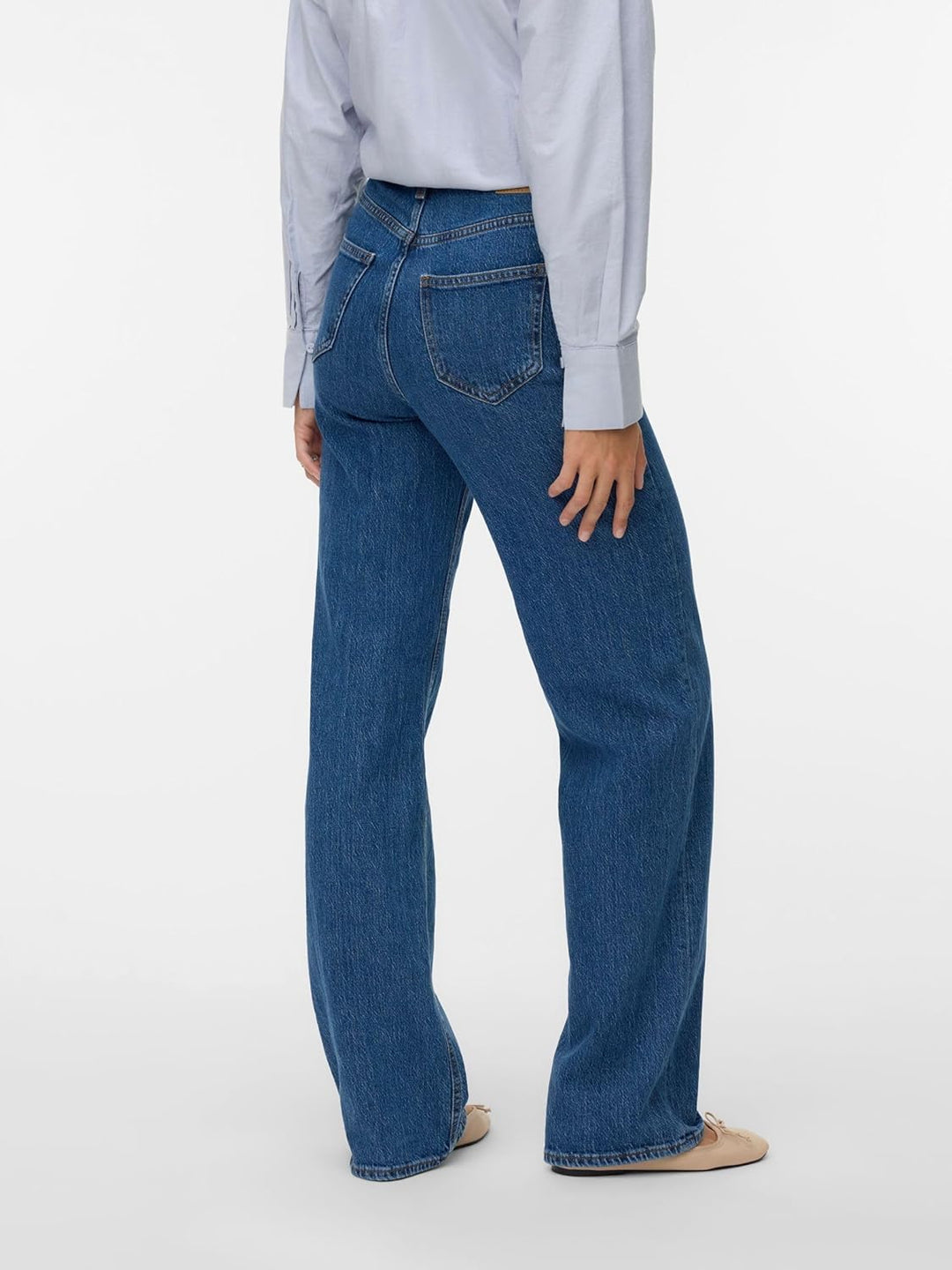 VERO MODA Damen Jeans 27W / 34L Medium Blue Denim, 27W / 34L Medium Blue Denim