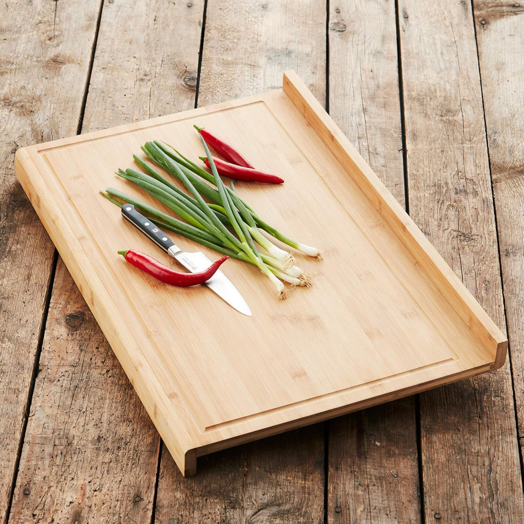 Arbeitsfläche Schneidebrett aus Bambus Holz, Küche zubehör zum Brot, Fleisch, Obst und Gemüse schnei