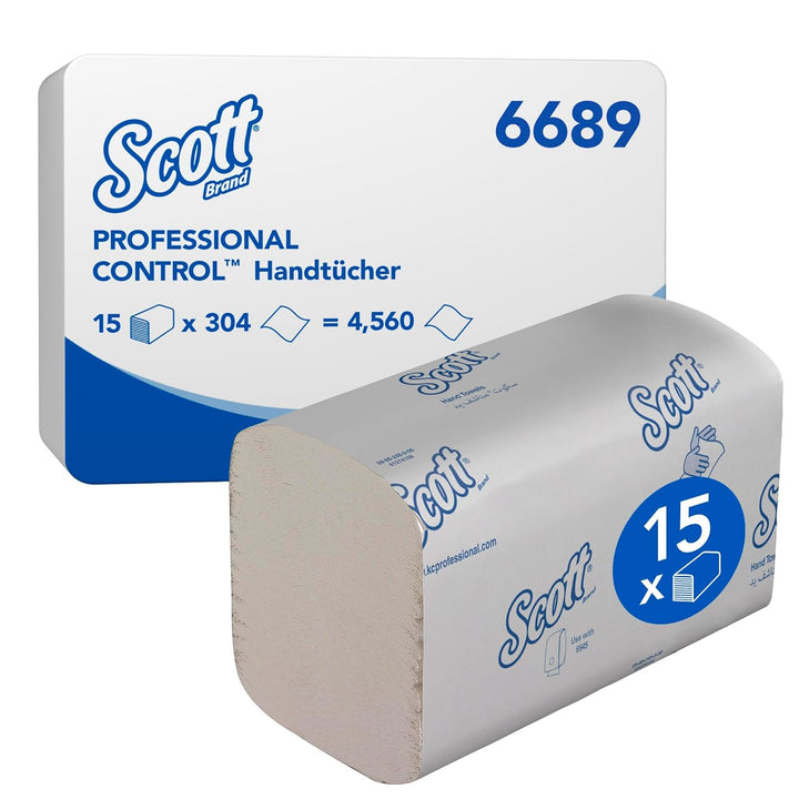 Scott Control Papierhandtücher mit Interfold-Faltung 6689 – Einmal-Papierhandtücher – 15 Packungen x