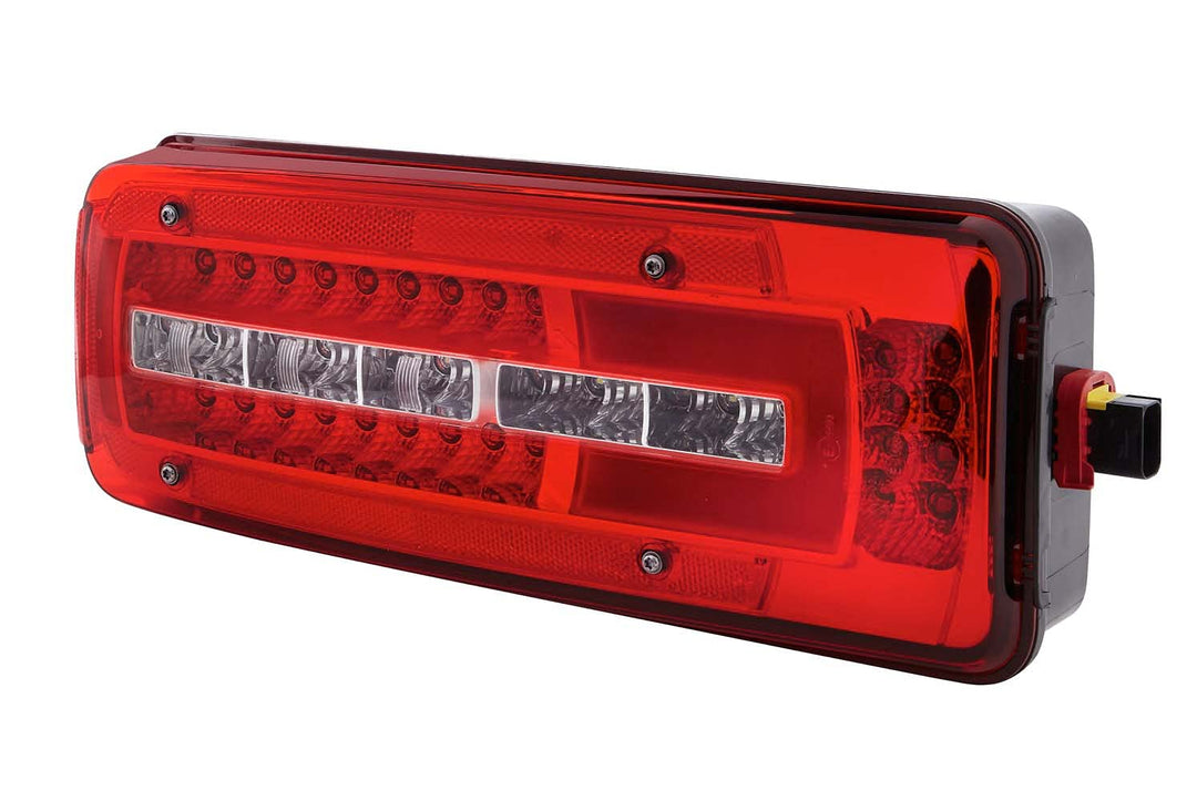 HELLA - Heckleuchte - Truck Full LED - LED - 24V - 2VD 012 381-211 mit Kennzeichenleuchte links HDSC