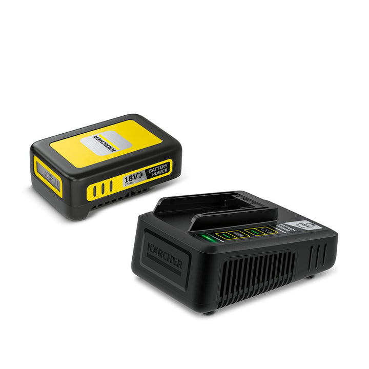 Kärcher 18 V Starter Kit 18/25, 18 V/2,5 Ah Akku mit Schnellladegerät, Lithium-Ionen-Akku, Ladezeit: