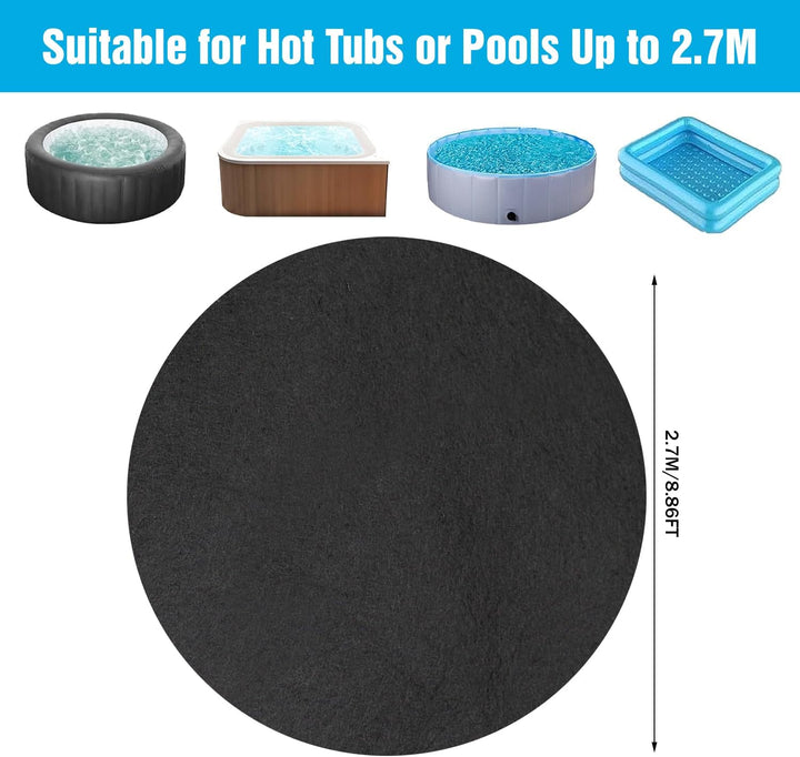 270CM Pool Bodenplane,Runden Poolmatte,Poolunterlage Bodenschutzplane Bodenmatte Poolunterlage Matte