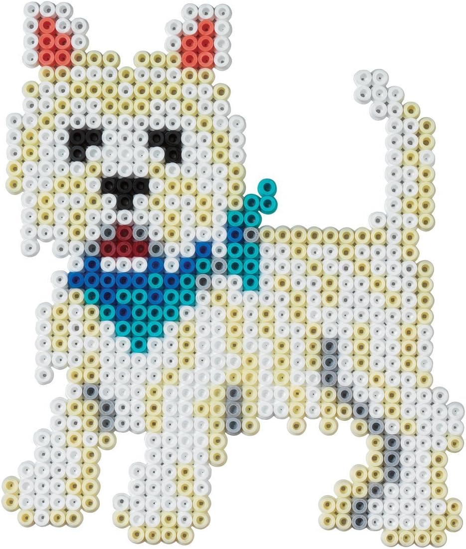 Hama Perlen 3147 Geschenk-Set Meine Haustiere mit ca. 4.000 bunten Midi Bügelperlen mit Durchmesser