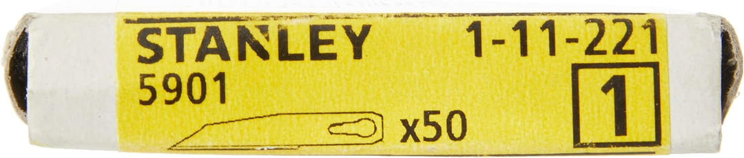 Stanley Spezial-Klinge 5901 1-11-221 (Ersatzklinge mit gerader Schneide, 60mm Länge, 50er Box), 60mm