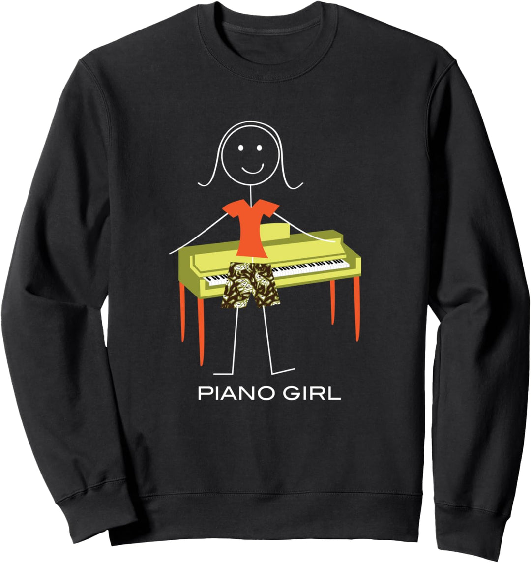 Lustige Frauen Klavier, Mädchen Musiker Geschenke Sweatshirt