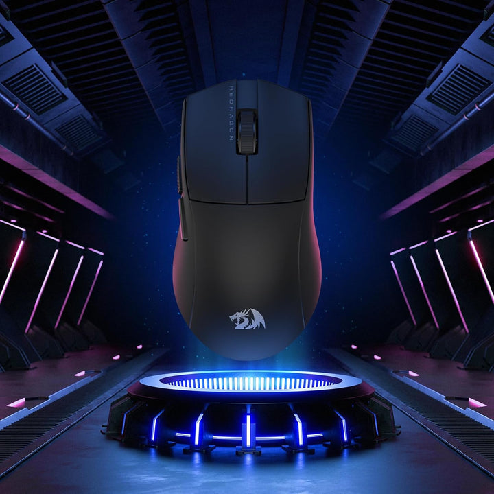 Redragon M916 PRO 3-Modus Wireless Gaming Maus, 49G Ultra-Leicht 26K DPI Maus mit Ergonomischem Natü