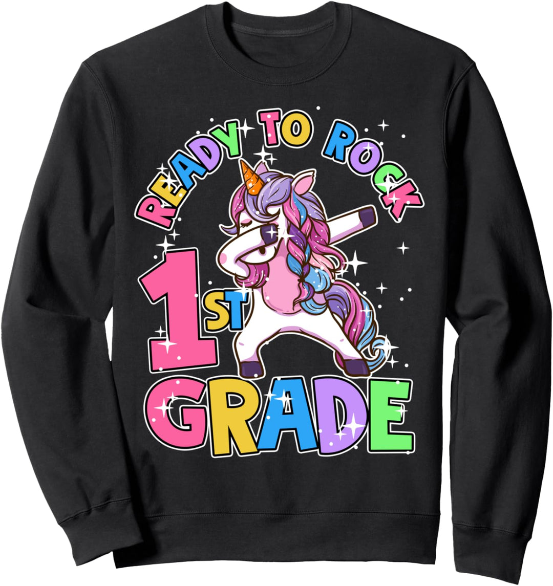 Schuloutfit für Mädchen mit Einhorn-Motiv Sweatshirt