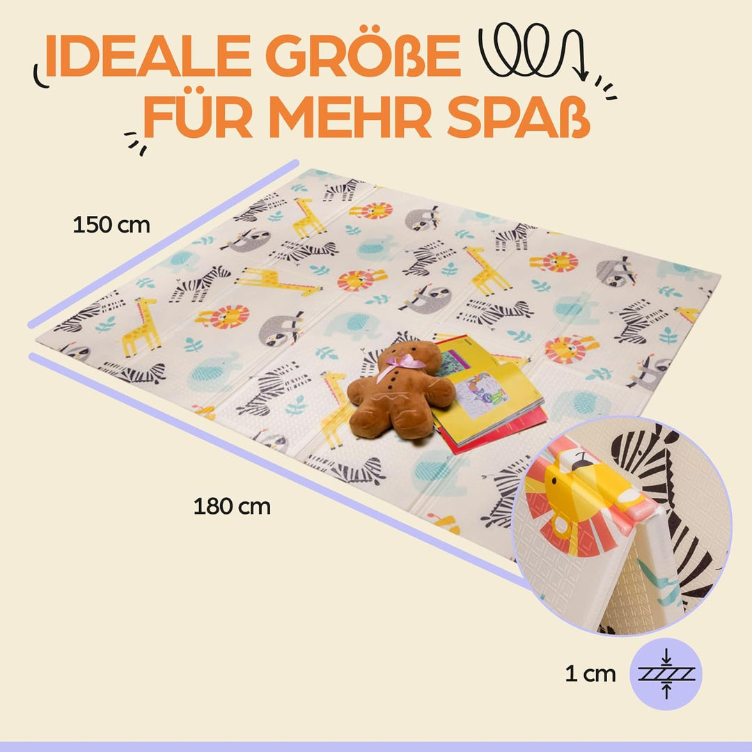 Baby-Spielmatte, faltbar, sensorisch, wasserdicht, ungiftig, wendbar. Vielseitige Matte, perfekt zum