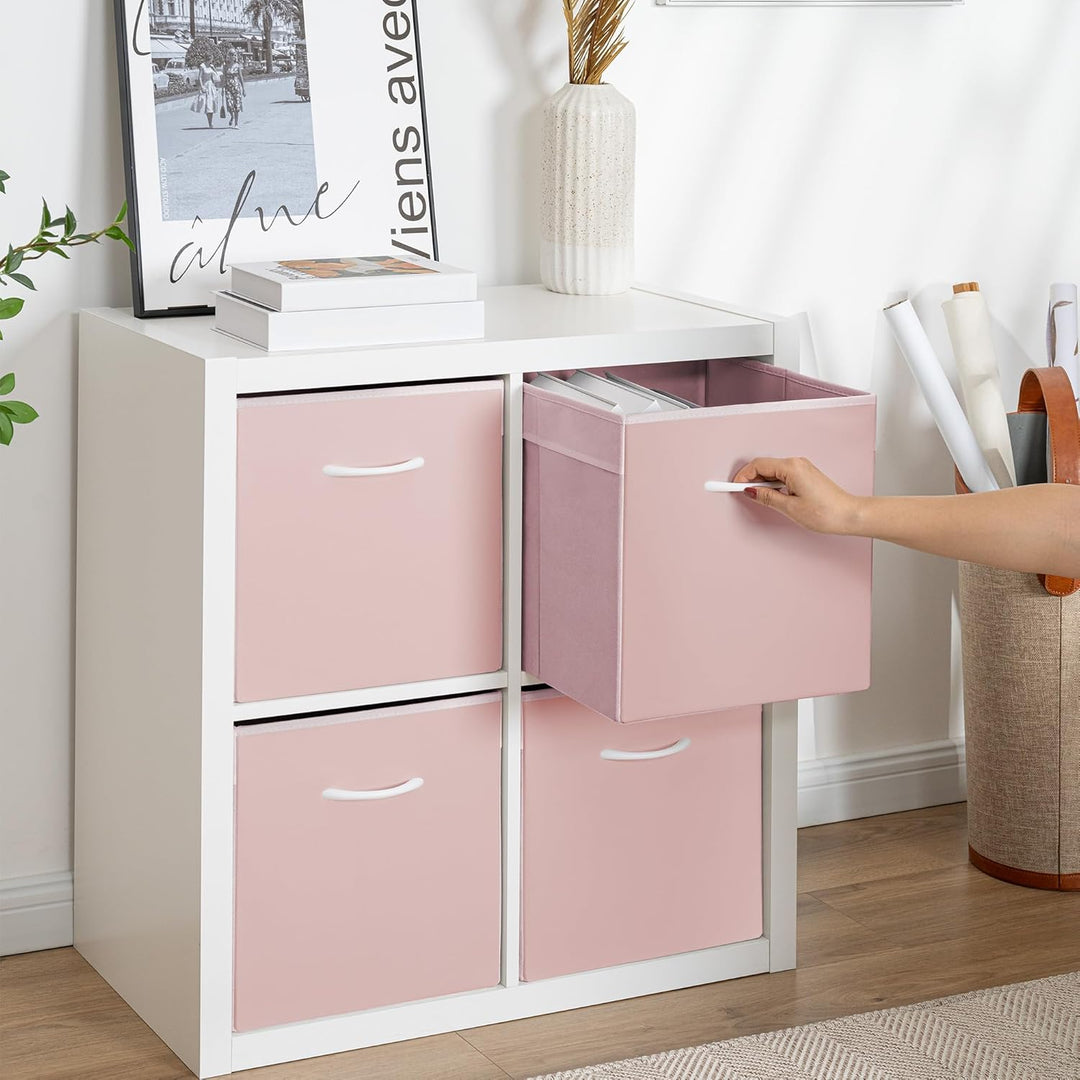 StorageWorks Aufbewahrungswürfel, Aufbewahrungsboxen mit Griff, Würfel Aufbewahrungskorb für Regale,