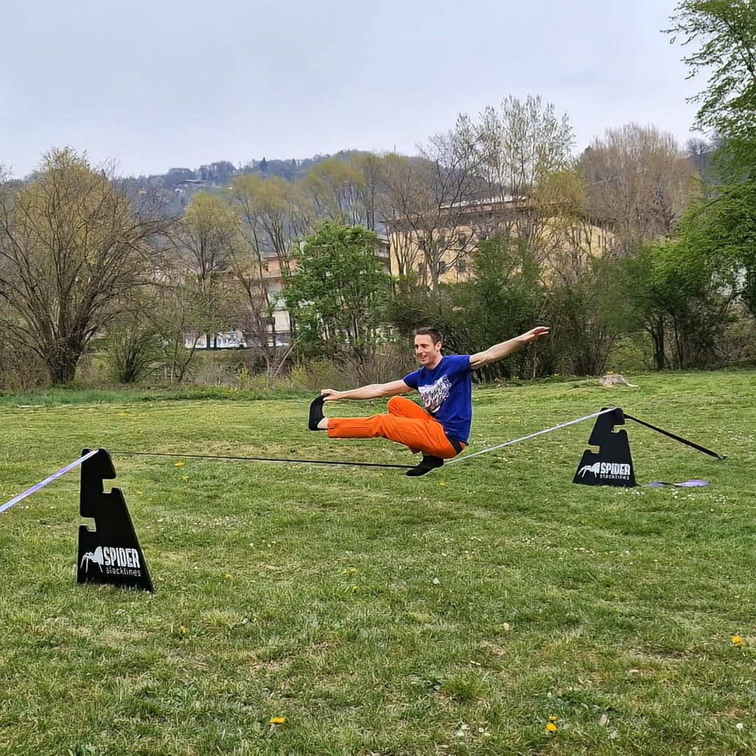 Outdoor-Kit Custom Slackline für Anfänger - für den Einsatz im Freien ohne Bäume - Enthält: 1 indivi
