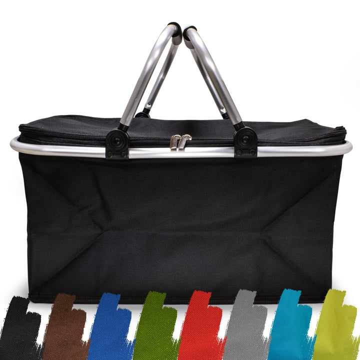 Einkaufskorb faltbar 25L - ideal für den Wocheneinkauf I Mit gepolsterten Tragegriffen & Reissversch